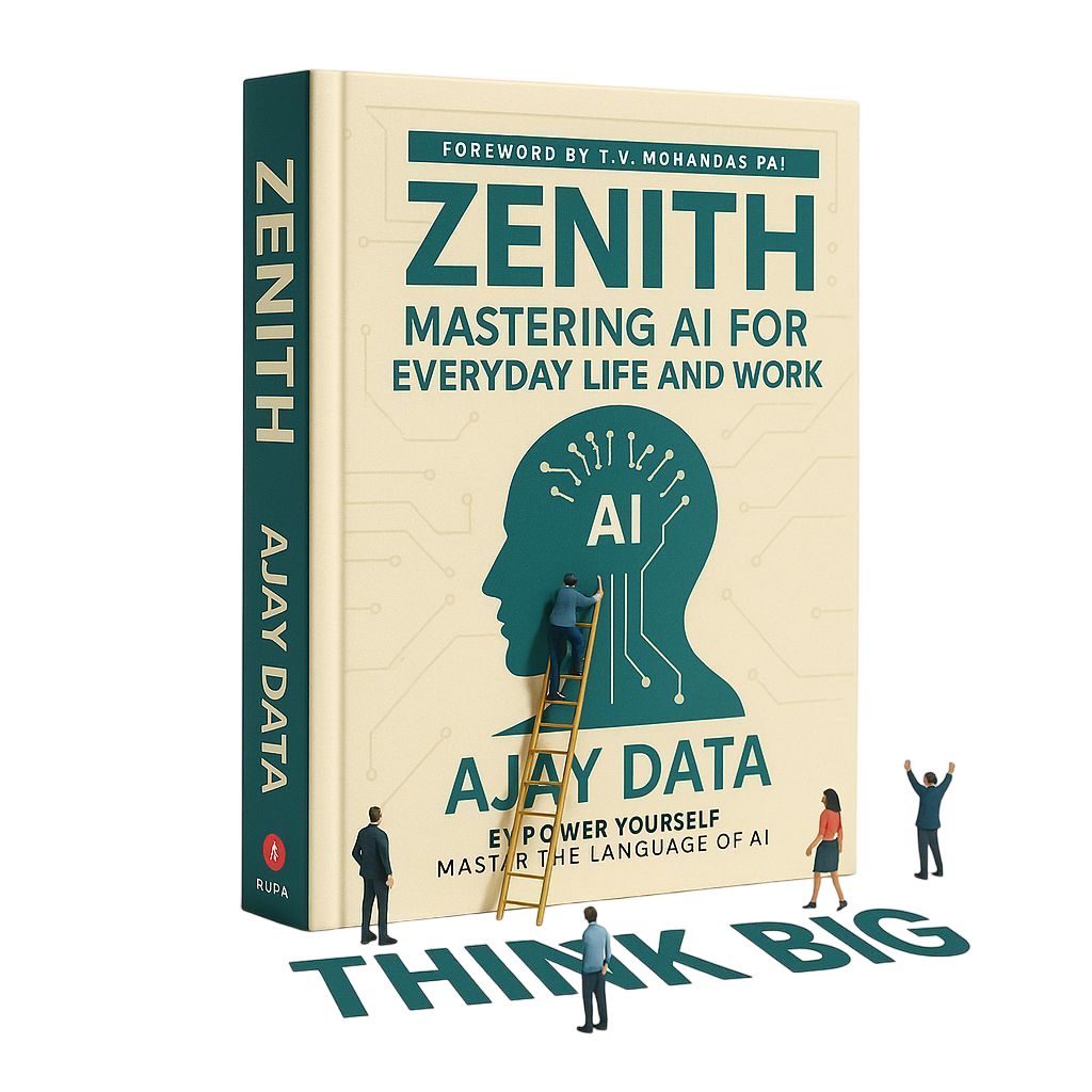 ZENITH book cover by Ajay Data – Learn prompt engineering and master AI for everyday life and work.